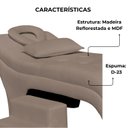 Ver imagem 2 de Maca Estofada Estética Botonê 60 Cm Sobrancelha Cilios Cor:capuccino