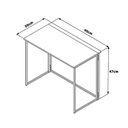 Ver imagem 3 de Escrivaninha Mesa Escritório Mesa Dobrável Office e Estudo Pés Metal 90cm Industrial Executive Macadâmia Com Branco