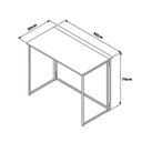 Ver imagem 3 de Escrivaninha Mesa Escritório Mesa Dobrável Office e Estudo Pés Metal 90cm Industrial Executive Macadâmia com Branco Marrom