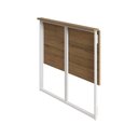 Ver mais imagens de Escrivaninha Mesa Escritório Mesa Dobrável Office e Estudo Pés Metal 90cm Industrial Executive Macadâmia Com Branco