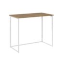 Ver imagem 2 de Escrivaninha Mesa Escritório Mesa Dobrável Office e Estudo Pés Metal 90cm Industrial Executive Macadâmia com Branco Marrom