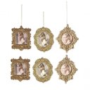 Ver imagem 1 de Kit Porta Retrato Gliter Dourado para Árvore Natal 10cm 6 Peças - Magizi