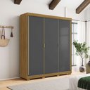 Ver imagem 1 de Guarda Roupa Casal Porto 3 Portas Correr 100% Mdf - Ideal para Ambientes Pequenos:nature Alasca