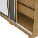 Ver imagem 7 de Guarda Roupa Casal Porto 3 Portas Correr 100% Mdf - Ideal para Ambientes Pequenos:nature Alasca