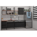 Ver imagem 3 de Balcão Módulo Pia Industrial de Cozinha 120x54cm Preto