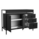 Ver imagem 5 de Balcão Módulo Pia Industrial de Cozinha 120x54cm Preto