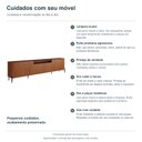 Ver imagem 4 de Rack New Bend 260 cm Porta Frisada Incolar Cedro com Pé Preto