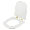 Ver imagem 2 de Assento Sanitario Ibiza Branco Para Vaso Incepa Com Ferragem Dourada