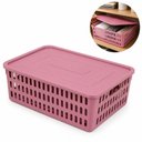 Ver imagem 1 de Caixa Organizadora Box Grande Tampa 10,8L Organização Empilhavel Meninas