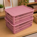 Ver imagem 4 de Caixa Organizadora Box Grande Tampa 10,8L Organização Empilhavel Meninas