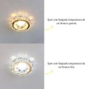Ver imagem 4 de 7 Spot Cristal Embutir Dourado K9 Inox Redondo MR16 Lup62