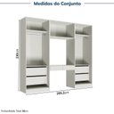 Ver imagem 4 de Guarda-Roupa Modulado 4 Peças com 6 Portas Orion CabeCasa MadeiraOriginals Bege