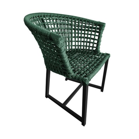 Cadeira de Jantar Corda Naútica Salinas Premium Area Externa Base Alumínio