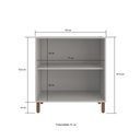 Ver imagem 2 de Balcão Cooktop 100% MDF 2 Portas 87x80 cm Valência Cinza Casamia
