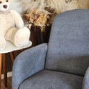 Ver imagem 2 de Poltrona Amamentação Organica - Organite com Puff Canoa Boucle Grafite- Larbelle Móveis