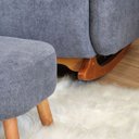 Ver imagem 7 de Poltrona Amamentação Organica - Organite com Puff Canoa Boucle Grafite- Larbelle Móveis