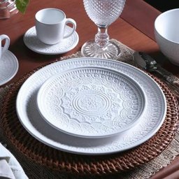 Prato de Sobremesa Agra Branco Ø20cm Porto Brasil - 2