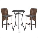 Ver imagem 1 de Mesa Bistro e 2 Banquetas Roma Preta Corda Náutica 11 Trama Original