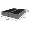 Ver imagem 2 de Cama Box com Baú Queen Bege de Madeira 158cm Kazamix Cinza