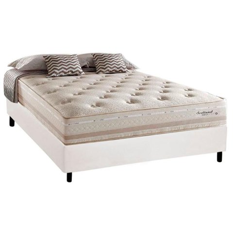 Cama Box Crc Casal +Colchão Molas Master Pocket Scotland Herval 138x188