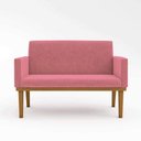 Ver imagem 5 de Ki 02 Poltronas Com Base + Namoradeira Sala Rosa