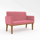 Ver imagem 4 de Ki 02 Poltronas Com Base + Namoradeira Sala Rosa