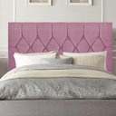 Ver imagem 1 de Cabeceira Estofada Istambul Capitonê 160cm Queen Size Box Quarto Suede Rosa Bebê - Gat Magazine