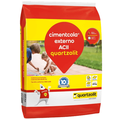 Argamassa Cimentcola Weber Uso Externo e Interno Ac2 Cinza 20 Kilos - 103020001 - Quartzolit Argamas