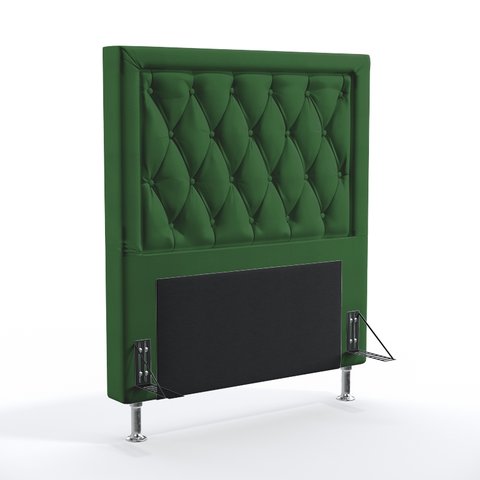 Cabeceira Centaurus 90 Para Cama de Solteiro Suede Verde Aradecor