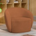 Ver imagem 2 de Poltrona Decorativa para Sala de Estar Living Gliese K01 Bouclê Terracota - Lyam Decor