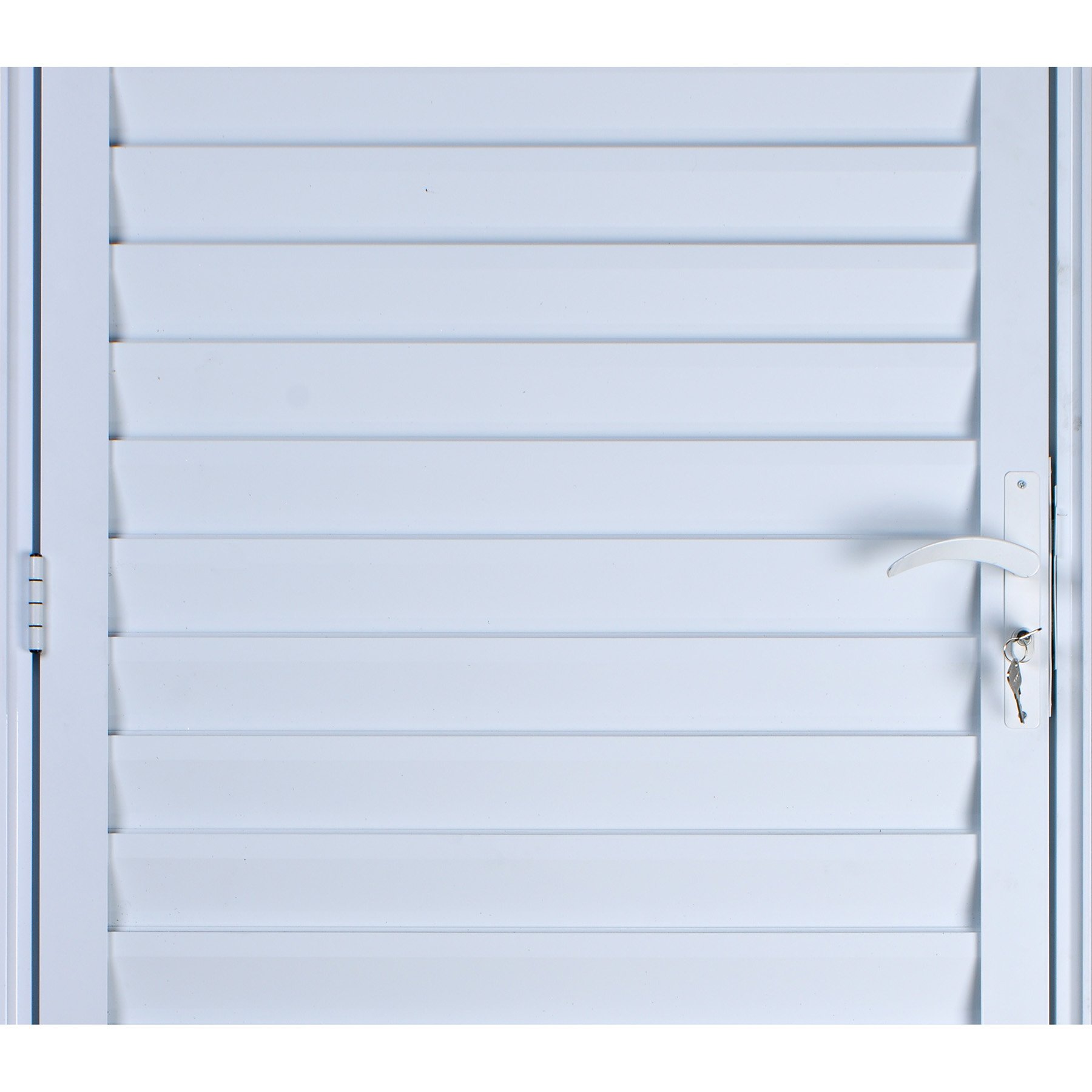 Porta de Alumínio Palheta Ventilada 210 x 100 Esquerda Linha All Soft Cor Branco - 2