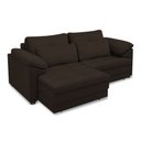 Ver imagem 5 de Sofá Retrátil Manual Sala de Estar Nolan Bipartido 175cm Conforto Premium em Couro Marrom G58 - Gran