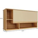 Ver imagem 2 de Armário Aéreo Elegance 120 cm com 1 Porta Basculante 3 Nichos Móveis Sul