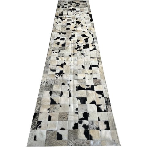 Tapete De Couro preto salino amarelo 0,80x4,00 c/b pç 10x10