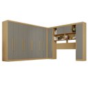 Ver imagem 2 de Guarda-Roupa de Canto Modulado 11 Portas 4 Gavetas Portugal Cinza/Jequitibá/Granizo