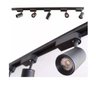 Trilho Eletrificado 2m + 8 Spot Led 7w 4000k Bivolt Preto - 1