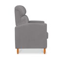 Ver imagem 5 de Poltrona Amamentação Reclinável Gisele - Poltrona Confortável para Leitura e Descanso - Cinza