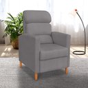 Ver imagem 1 de Poltrona Amamentação Reclinável Gisele - Poltrona Confortável para Leitura e Descanso - Cinza