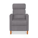 Ver imagem 4 de Poltrona Amamentação Reclinável Gisele - Poltrona Confortável para Leitura e Descanso - Cinza