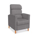 Ver imagem 3 de Poltrona Amamentação Reclinável Gisele - Poltrona Confortável para Leitura e Descanso - Cinza