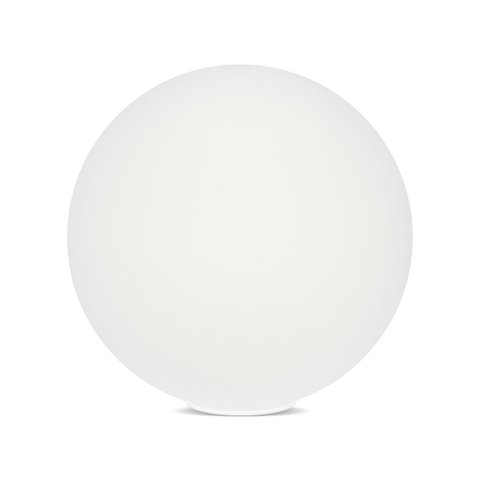 Globo Lustre Bolinha Grande Em Vidro Leitoso Orby 23x23 cm