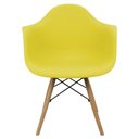 Ver imagem 3 de Kit 5 Cadeiras Charles Eames Eiffel com Braço Amarela