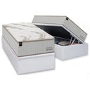 Ver imagem 5 de Cama Box com Baú Solteiro Corano White Boutique One Face Molas Ensacadas Branco Ortobom 88cm