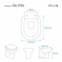 Ver imagem 5 de Assento Sanitário Poliéster para Louça de Ville (deca) Aço (reb. Oculto) Creme