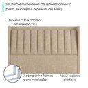 Ver imagem 5 de Cabeceira Queen 160 cm Lumina com Frame Linho Sl 65 Peer