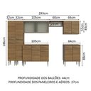 Ver imagem 4 de Armário de Cozinha Completa 293cm Rustic Emilly Madesa 04