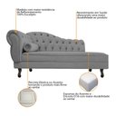 Ver imagem 6 de Kit Diva Recamier Juliana 160cm Lado Direito e 01 Poltrona Classic Suede Cinza - Amarena Móveis