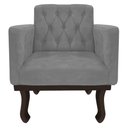 Ver mais imagens de Kit Diva Recamier Juliana 160cm Lado Direito e 01 Poltrona Classic Suede Cinza - Amarena Móveis