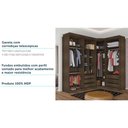 Ver imagem 5 de Guarda Roupa Canto Closet sem Portas 3 Peças, 6 Gavetas, 4 Cabideiros Prime Luciane Móveis