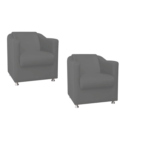Kit 02 Tilla Chumbo Suede para Sala de Estar,Salão Escritoria Biselos-Decor